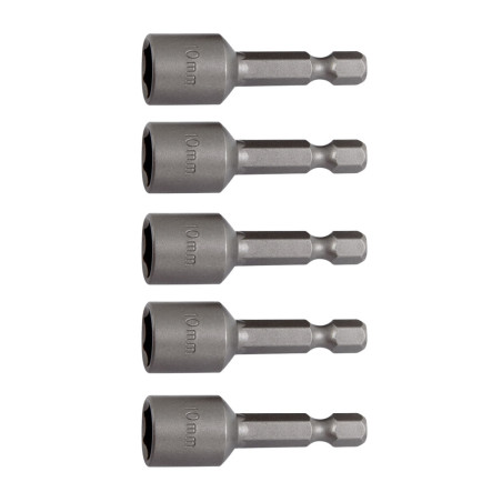 AWTOOLS UCHWYT 1/4" MAGNETYCZNY Z NASADKĄ 10mm/ 5szt.