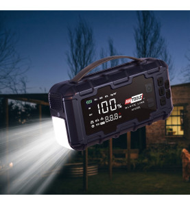 4in1 JUMP STARTER w/ AIR COMPRESSOR, POWER BANK & LED LIGHT 16000mAh