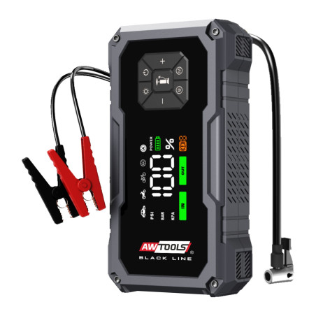4in1 JUMP STARTER w/ AIR COMPRESSOR, POWER BANK & LED LIGHT 7200mAh