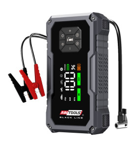 4in1 JUMP STARTER w/ AIR COMPRESSOR, POWER BANK & LED LIGHT 7200mAh