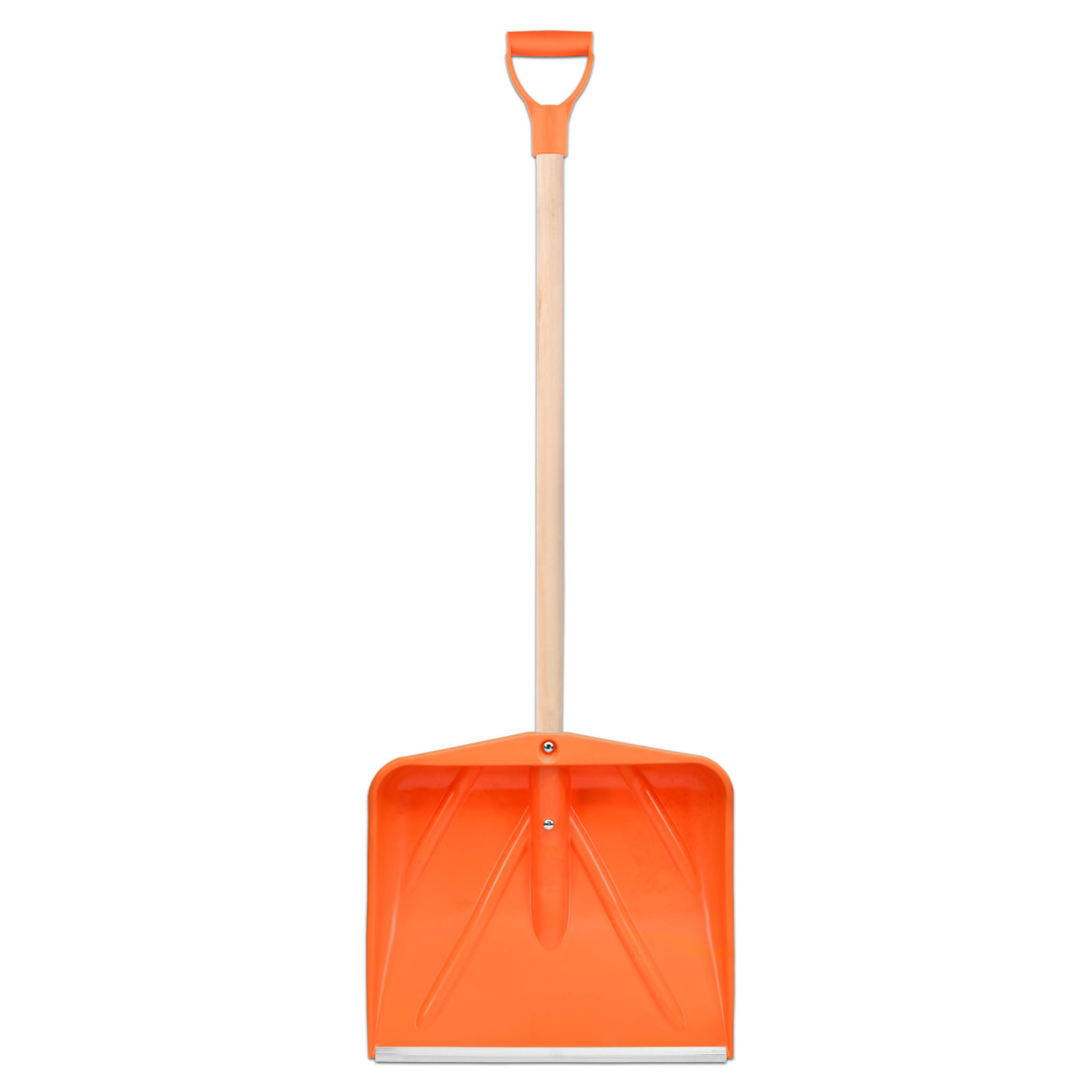 REINFORCED SNOW SHOVEL WOODEN HANDLE